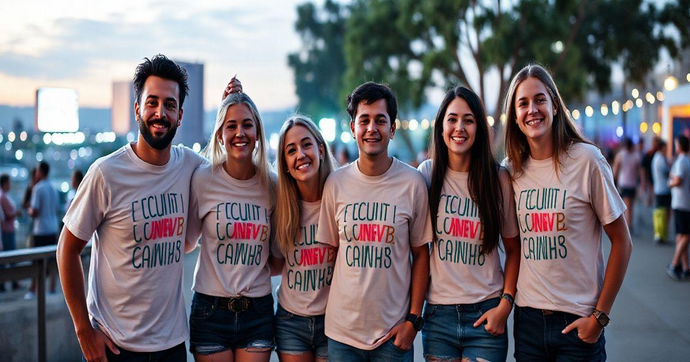 Camisetas personalizadas para eventos que fazem a diferença na sua festa